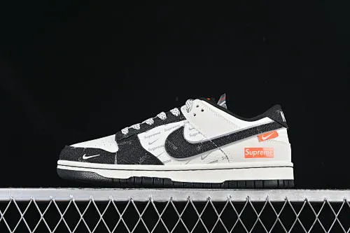 All categories Nk SB Dunk Series Nk SB Dunk Low High-end customized low-top sneakers Nike SB Dunk Low Sup joint black denim Anniversary high-end customized low-top casual sneakers SC9207-414